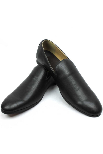 Black Dotted Slip On Loafer Dress Shoes