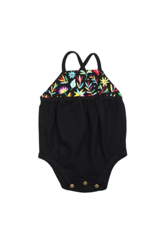 Black Floral Bodysuit