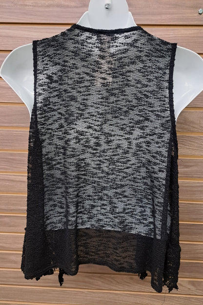 Black Lace Bottom Vest