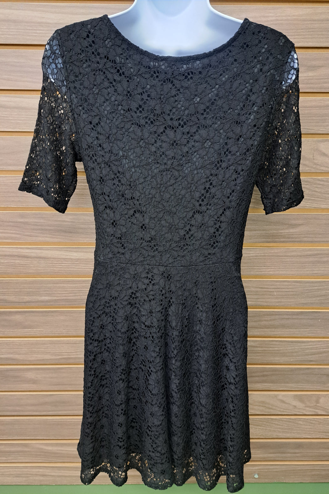 Black Lace Overlay Dress