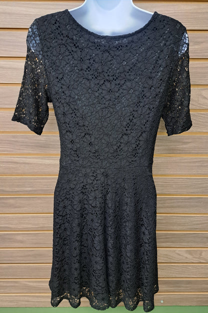 Black Lace Overlay Dress