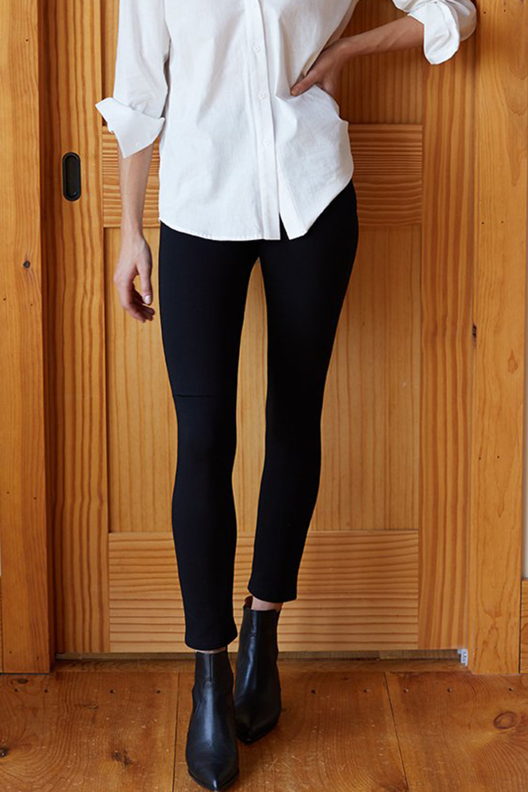 Black Ponte Layering Pant