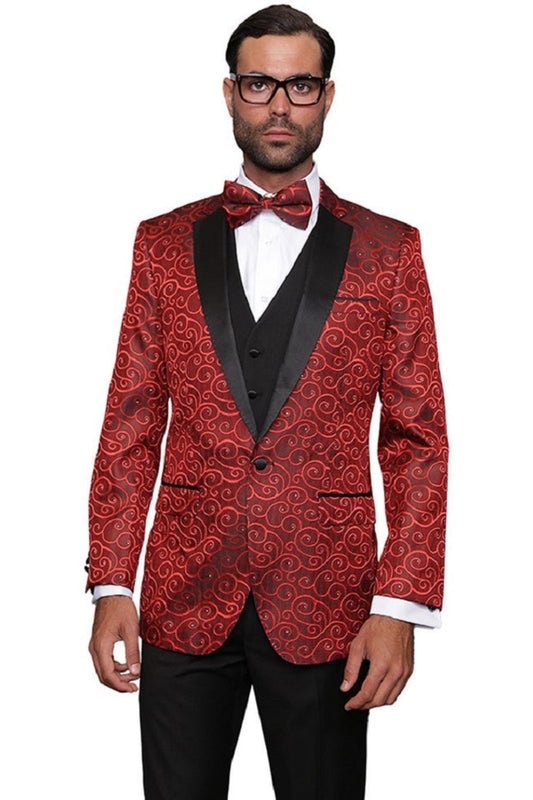 Black & Red Swirl Blazer