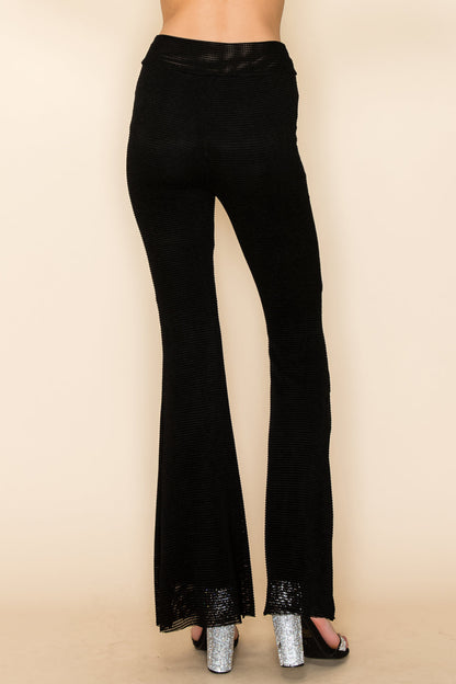 Black Rhinestone Studded Pants