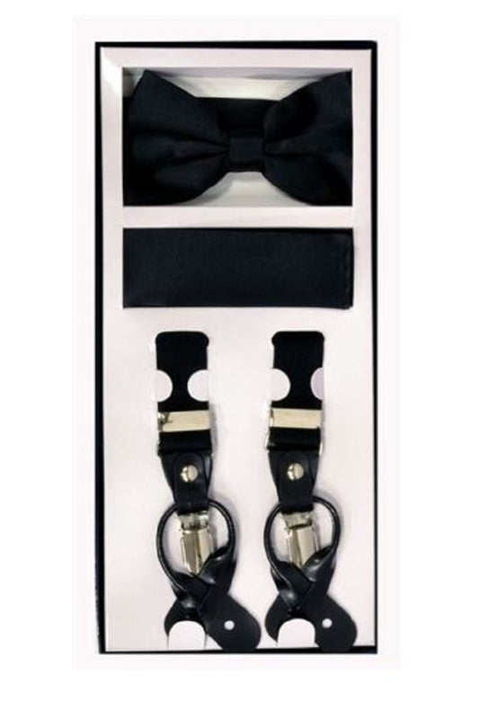 Black Suspender Set