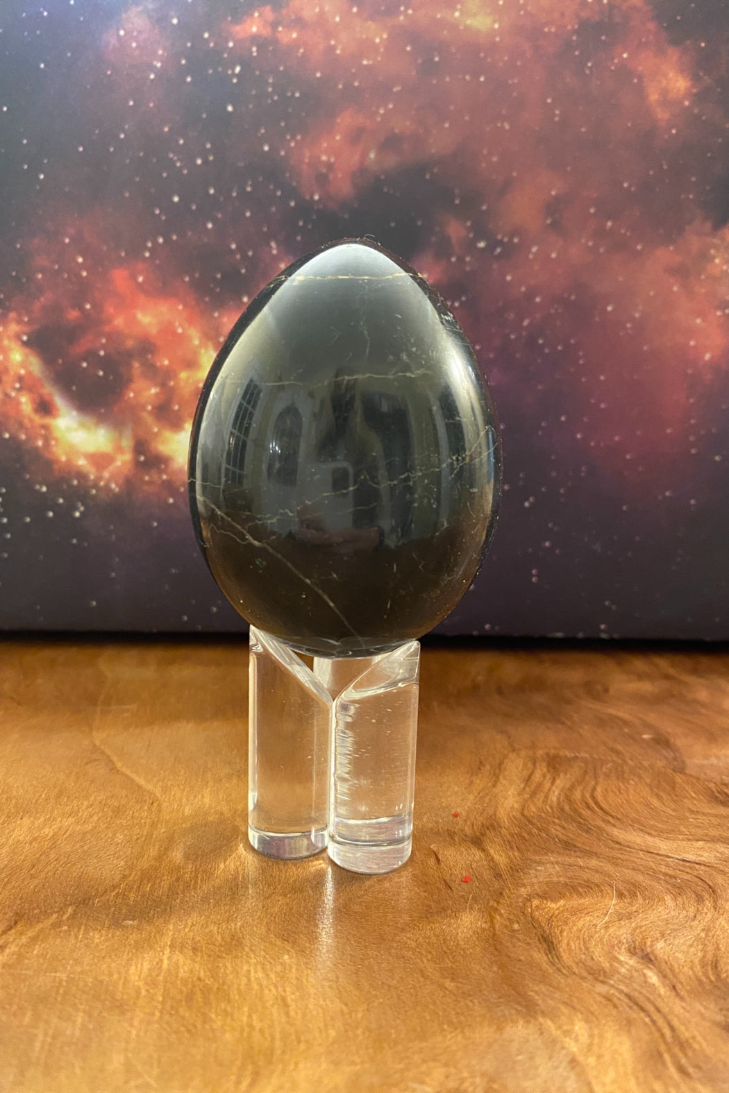 Black Tourmaline Gemstone Egg