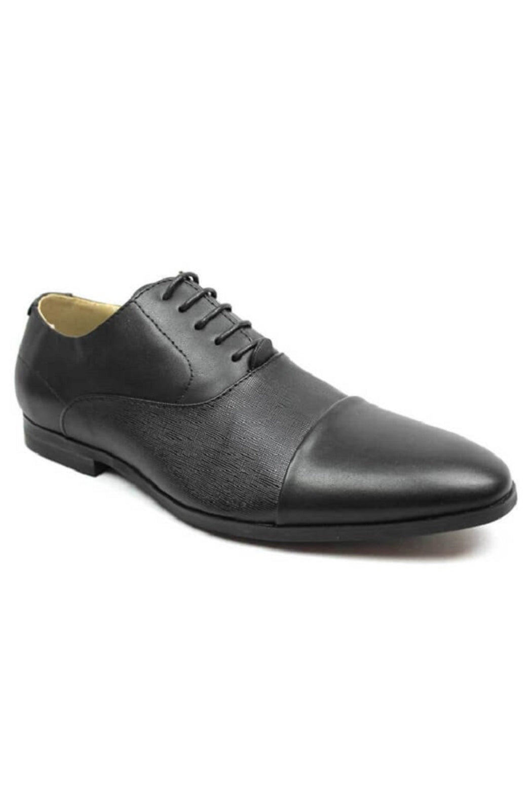 Black Two Tone Cap Toe Dress Shoes