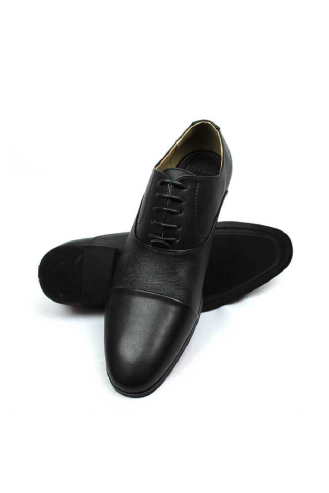 Black Two Tone Cap Toe Dress Shoes