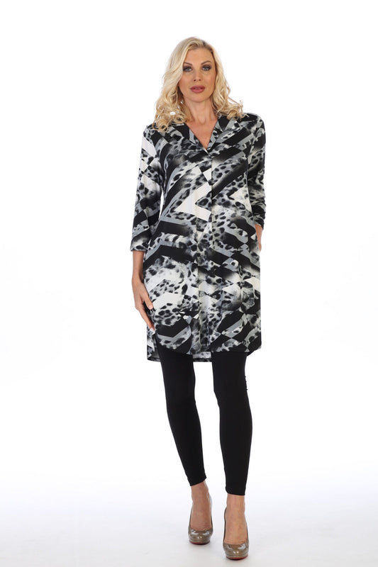 Black&White tunic dress