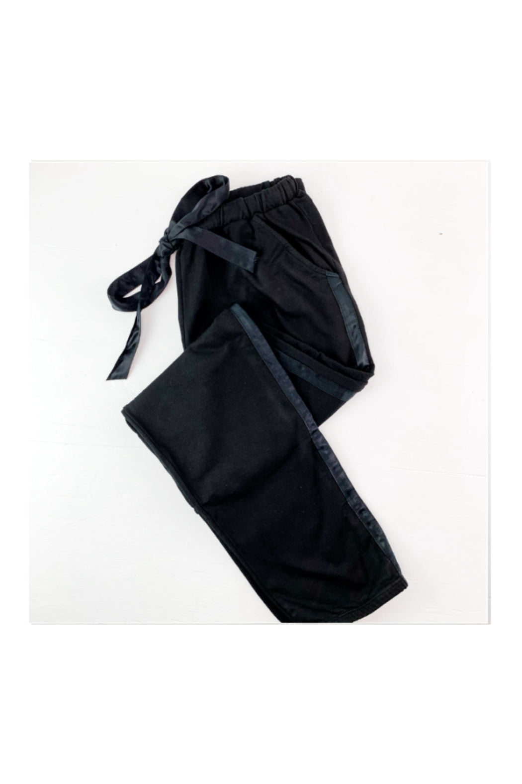 BLAIR FRENCH TERRY SWEAT PANT WITH SATIN TRIM