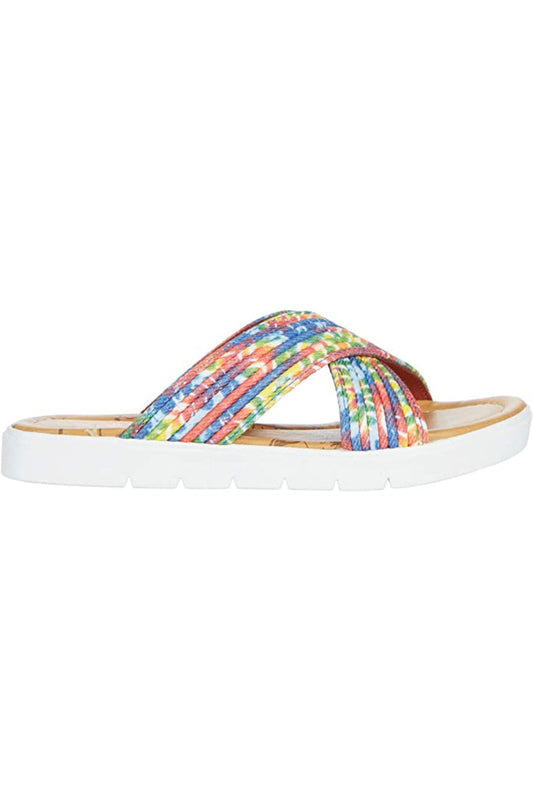 Blowfish Brielle Sandal In Rainbow Tiedye Smokey Twill