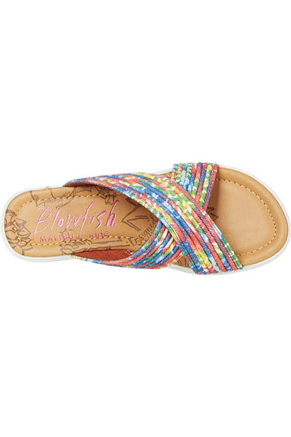 Blowfish Brielle Sandal In Rainbow Tiedye Smokey Twill