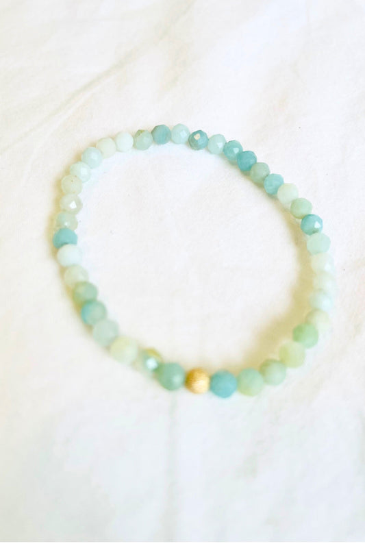 Blue Amazonite Healing Gem Bracelet - 4MM