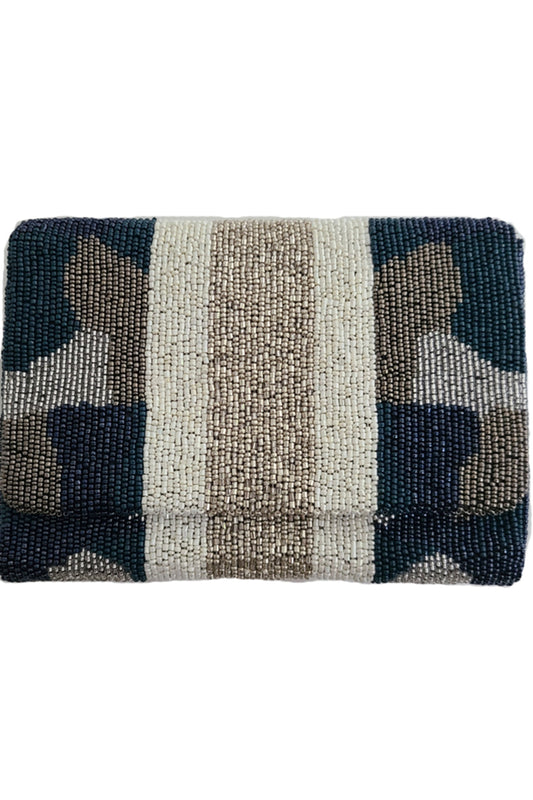 Blue Camo and Stripe Purse