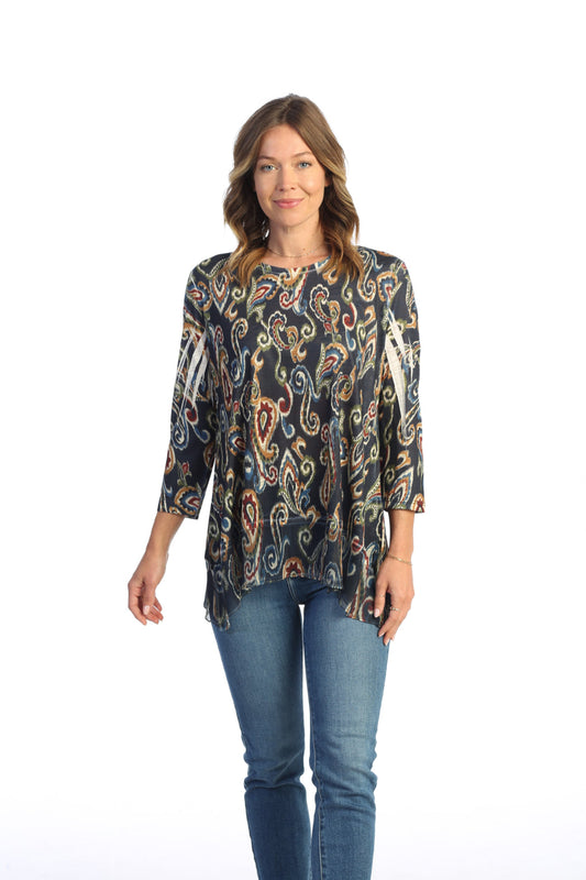 Bohemia Chiffon Contrast Hem Tunic