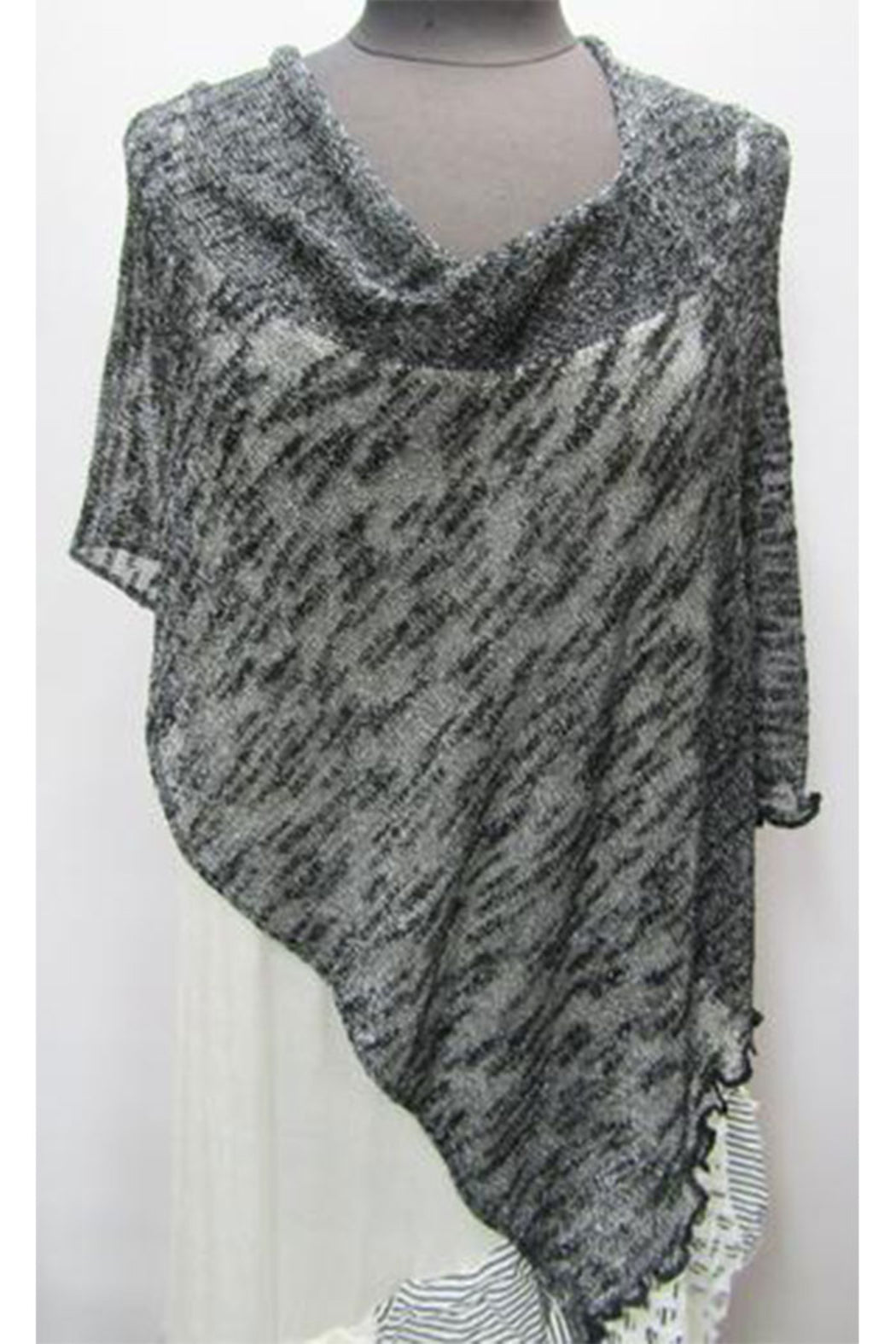Boucle Knit Poncho