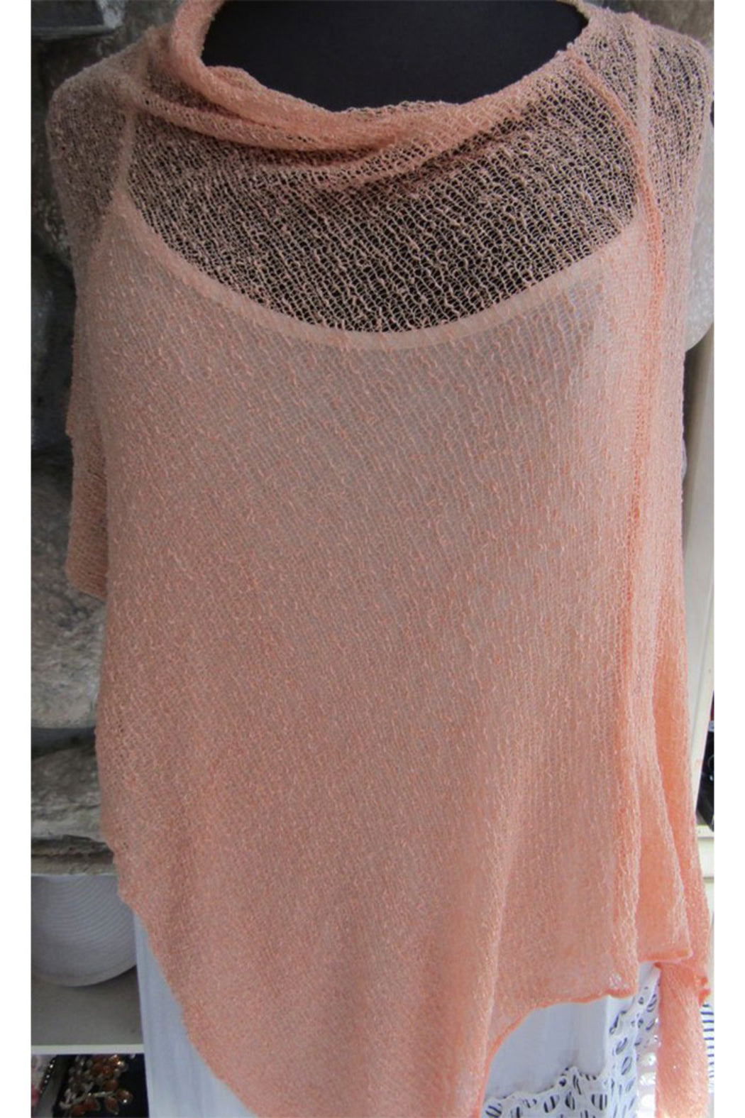 Boucle Knit Poncho