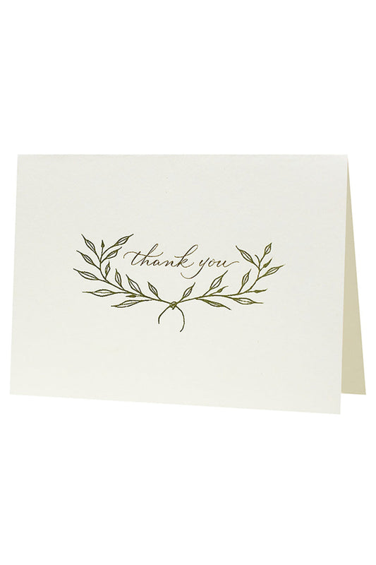 Branches Calligraphy Thank You Letterpress Box Set