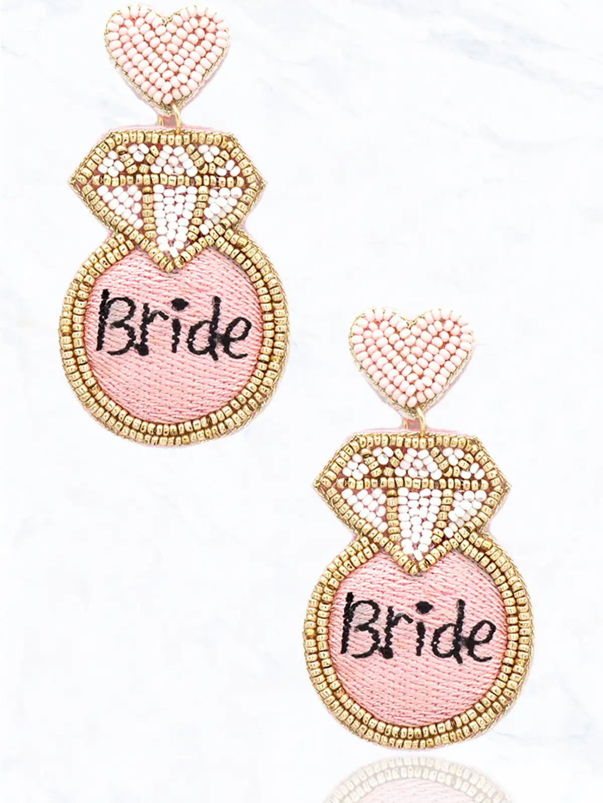 Bride and Team Bride Handmade Beaded Earrings
