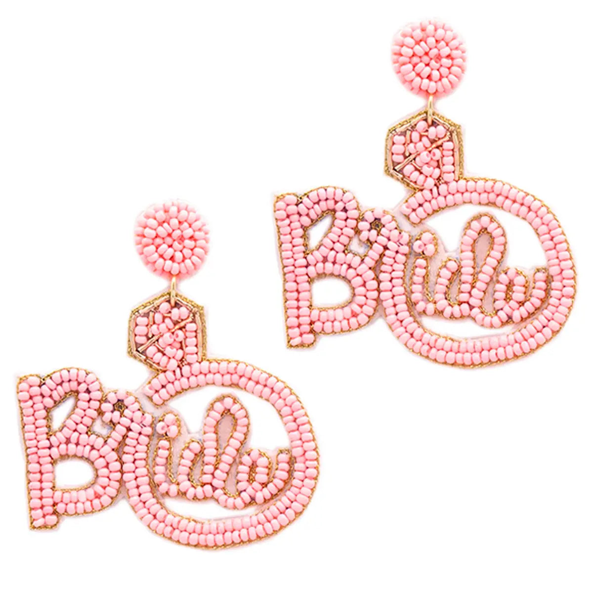 Bride and Team Bride Handmade Beaded Earrings