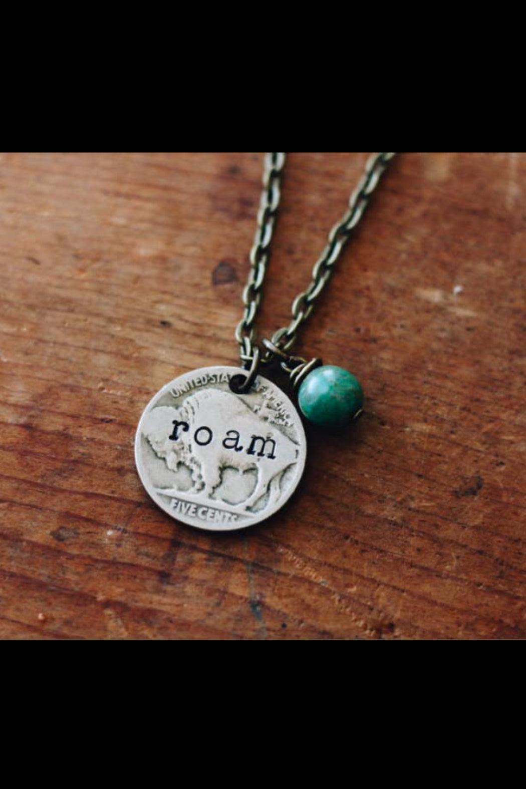 BUFFALO ROAM NICKEL NECKLACE