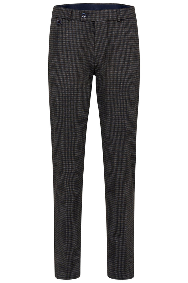 Bugatti Chinos with Modern Cut in Multi-Check