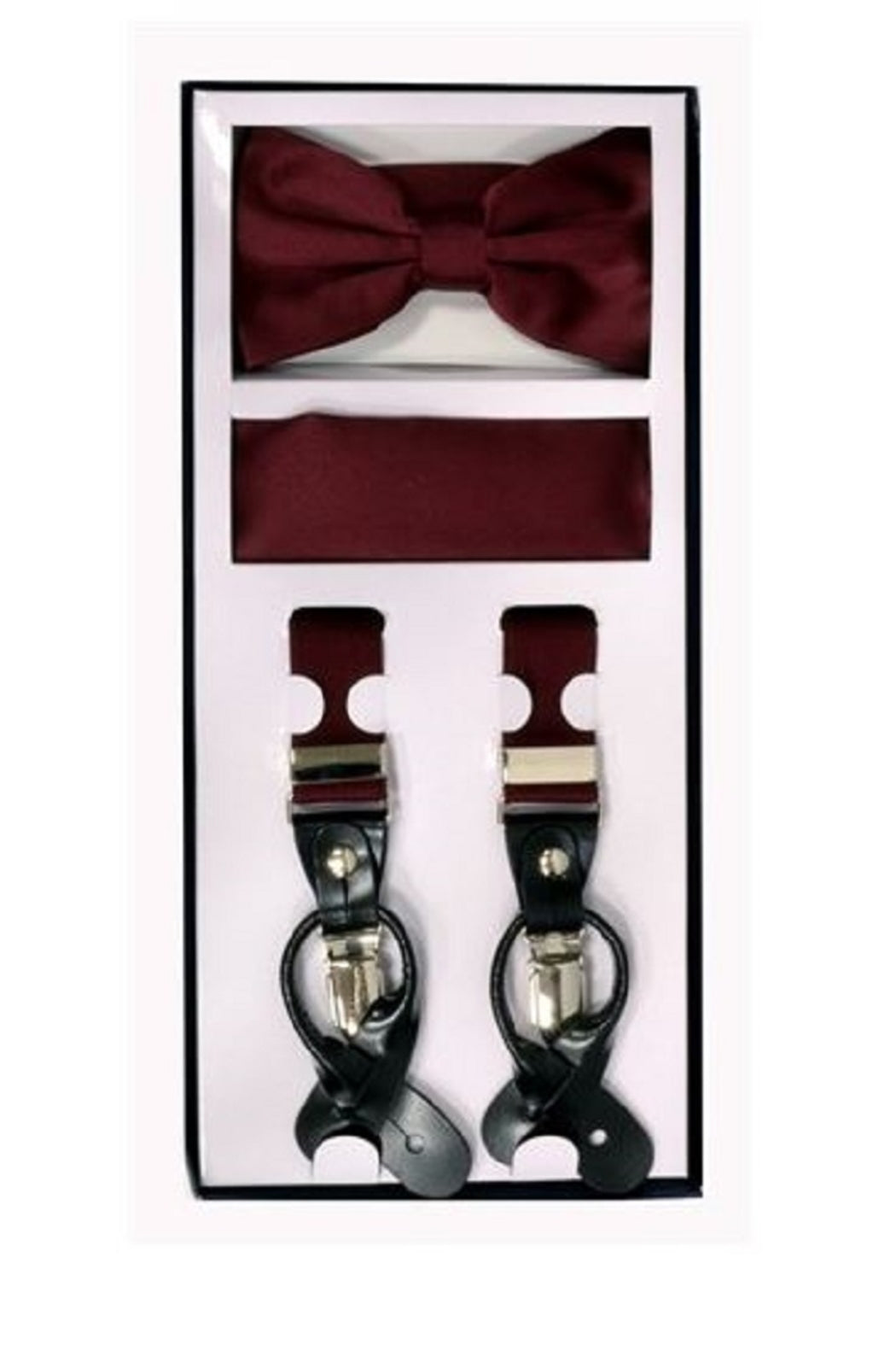 Burgundy Suspender Set