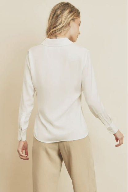 Button Down Satin Slim Shirt
