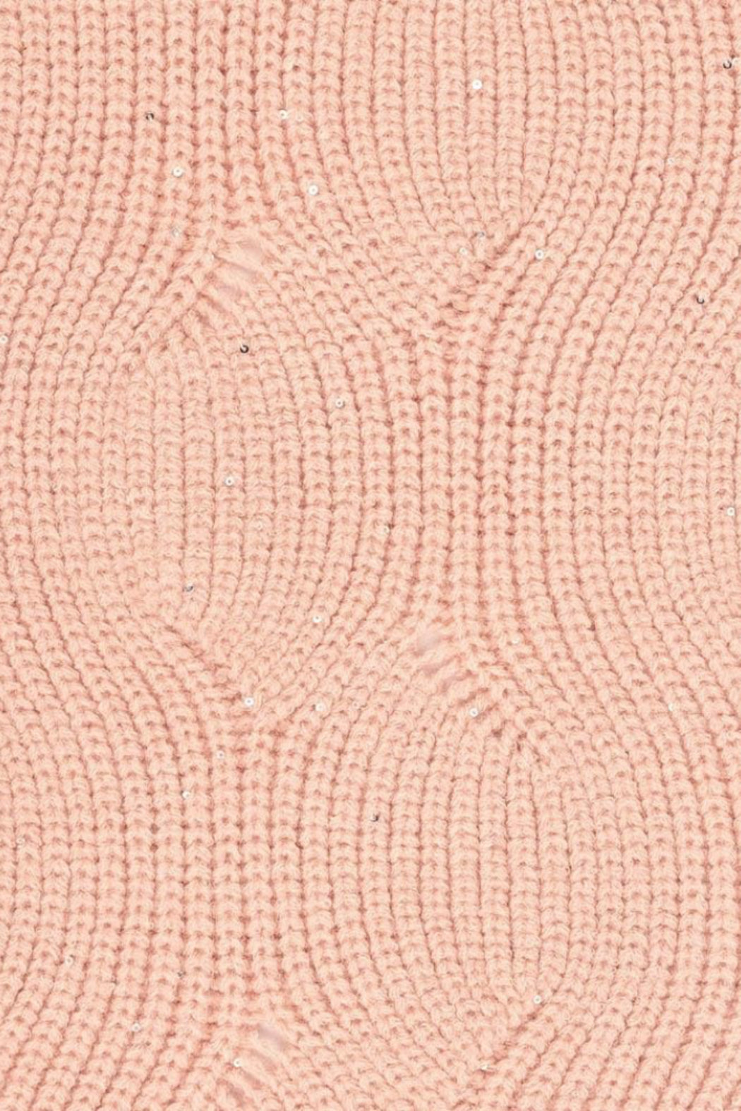 C.C Brioche Cable Pattern Sequin Scarf