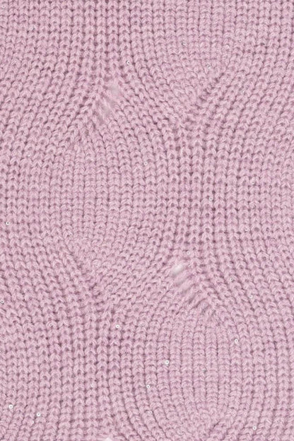 C.C Brioche Cable Pattern Sequin Scarf