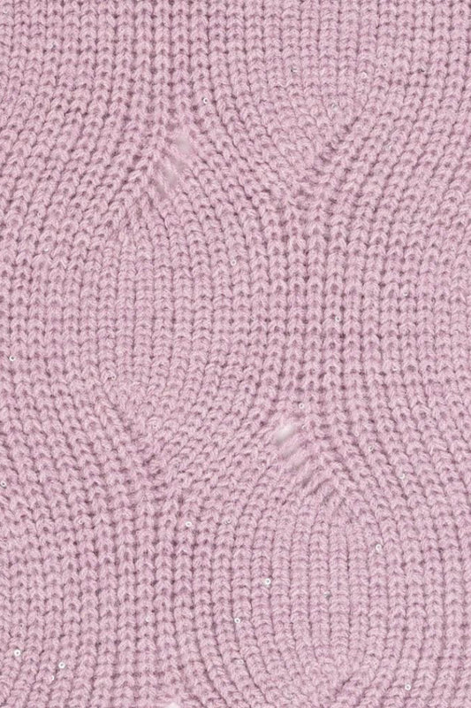 C.C Brioche Cable Pattern Sequin Scarf