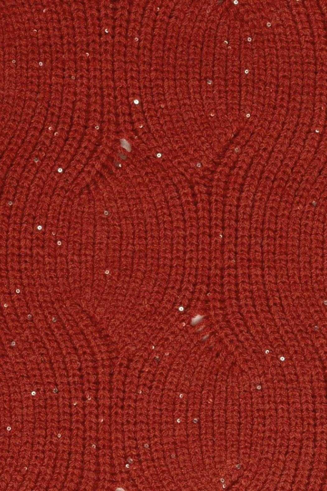 C.C Brioche Cable Pattern Sequin Scarf