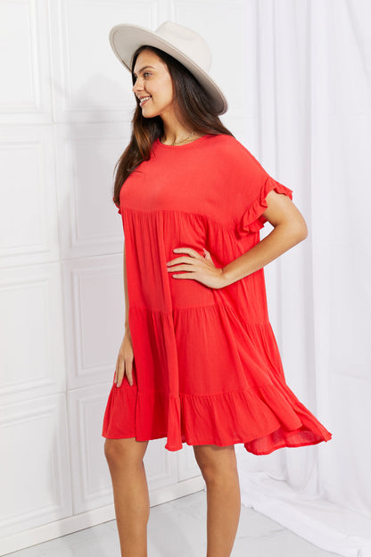 Tulip Fields Tiered Midi Dress