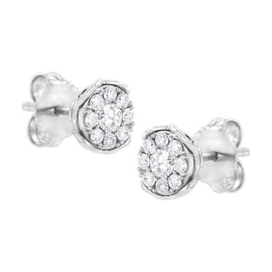 .925 Sterling Silver 1/2 Cttw Lab Grown Diamond Composite Earring (F-G Color, Vs2-Si1 Clarity)