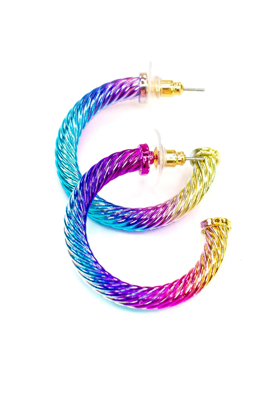Cable Hoop Earrings