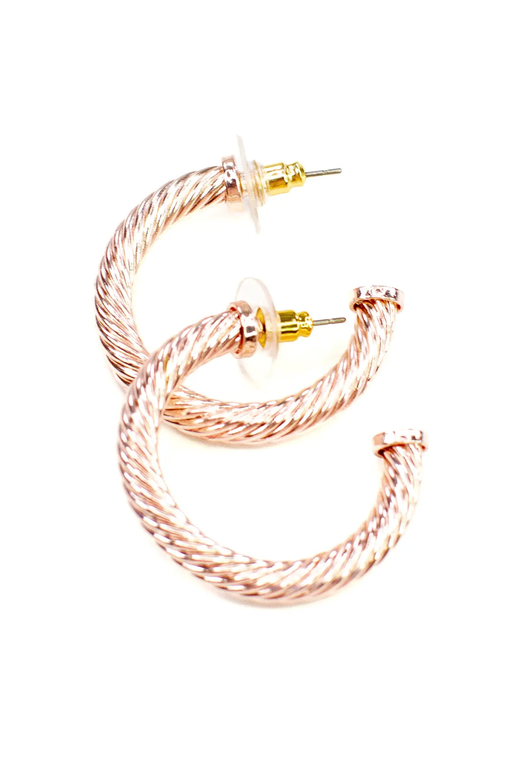 Cable Hoop Earrings