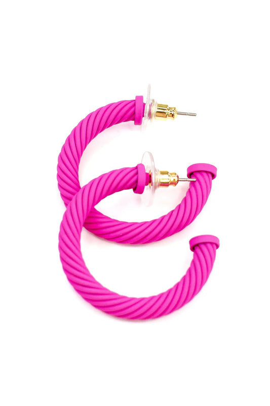 Cable Hoop Earrings