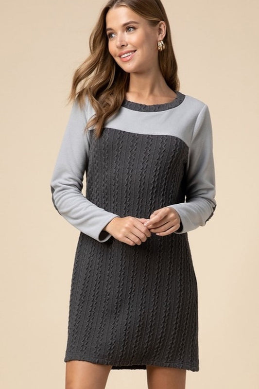 Cable-knit sweater dress