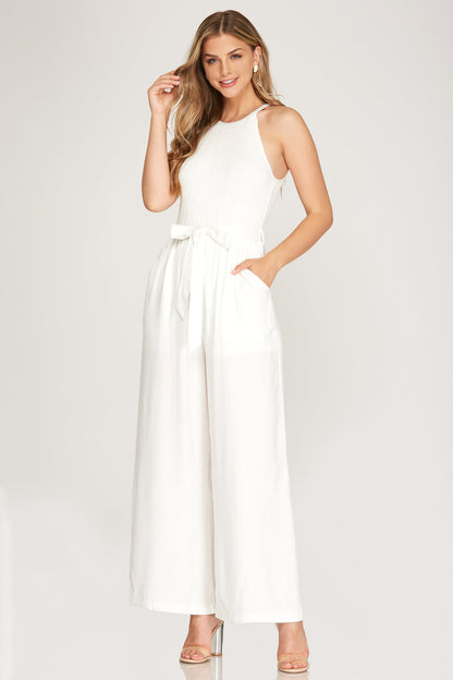 Cami-Smocked Jumpsuit