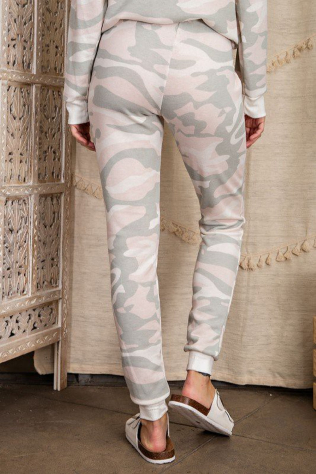 Camo Print Lounge Wear Jogger Pants