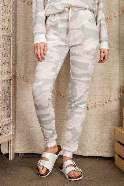 Camo Print Lounge Wear Jogger Pants
