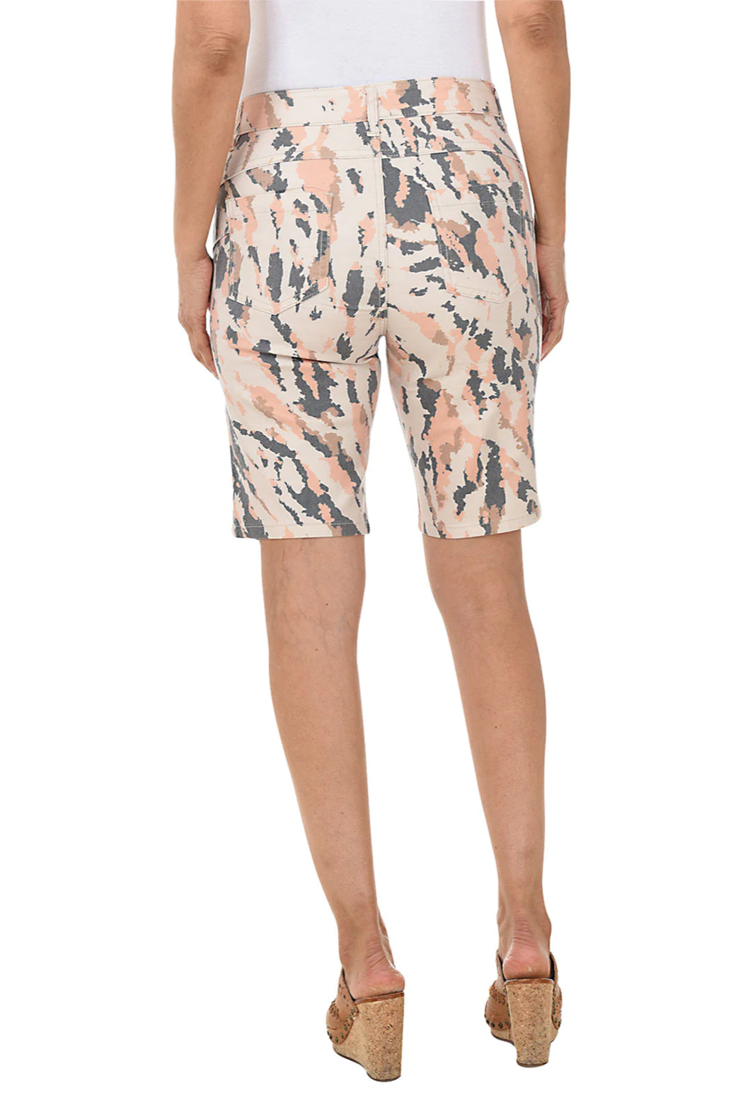Camouflage Denim Twill Pull-On Short