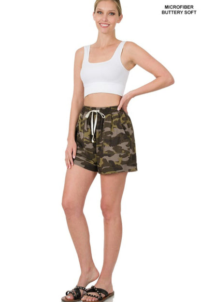 Camouflage Drawstring Shorts