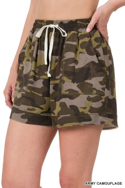 Camouflage Drawstring Shorts