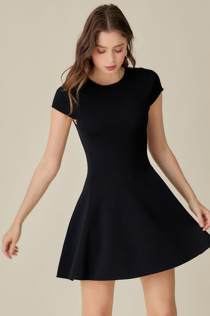 Cap Sleeve Knit Dress