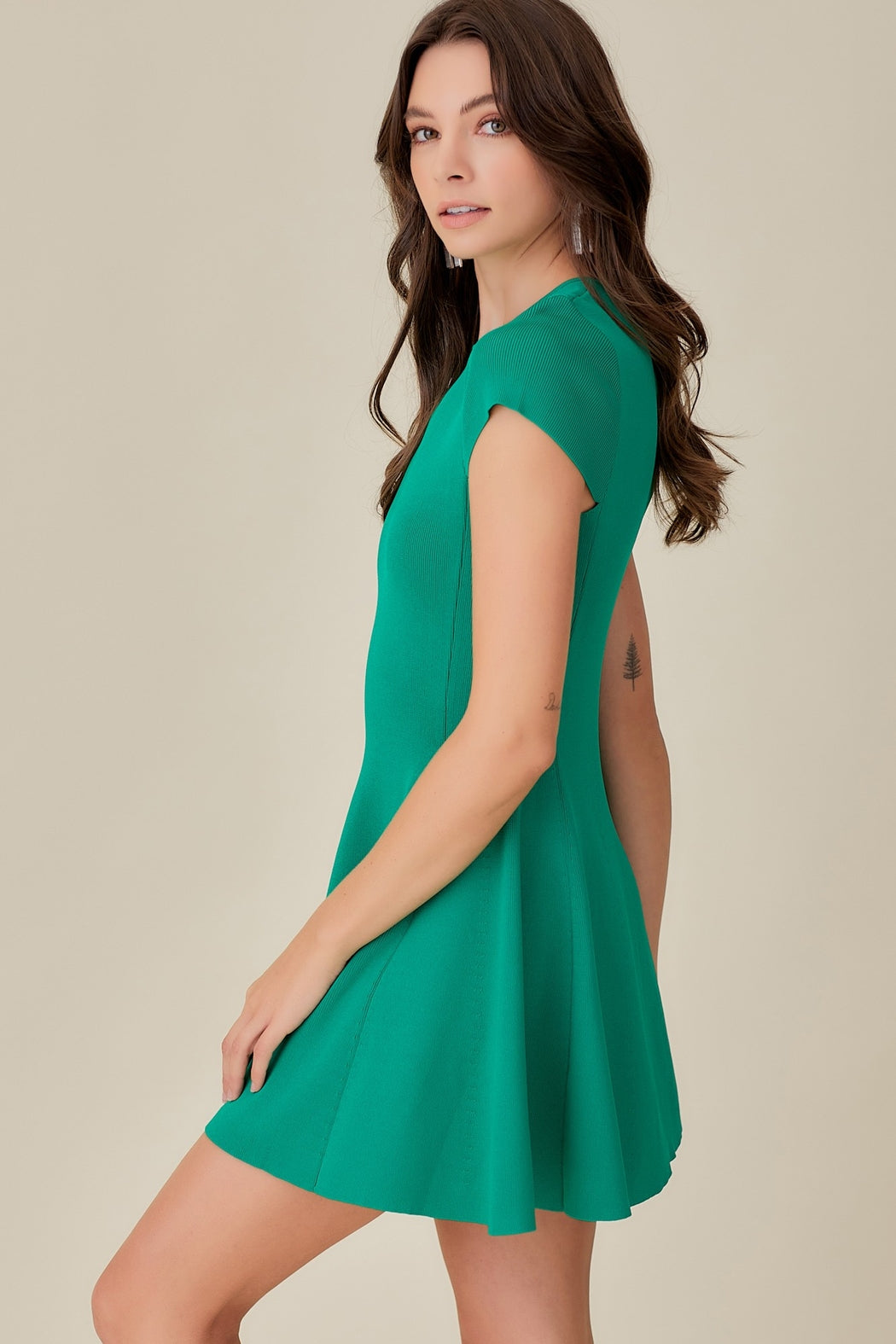 Cap Sleeve Knit Dress