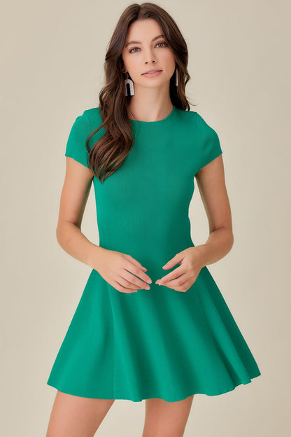 Cap Sleeve Knit Dress