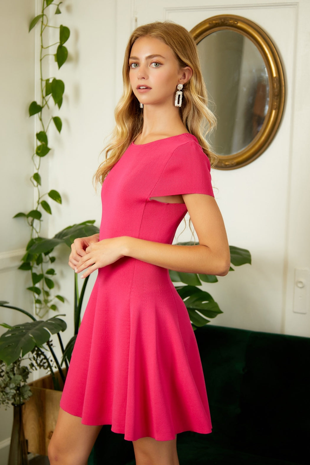 Cap Sleeve Knit Dress