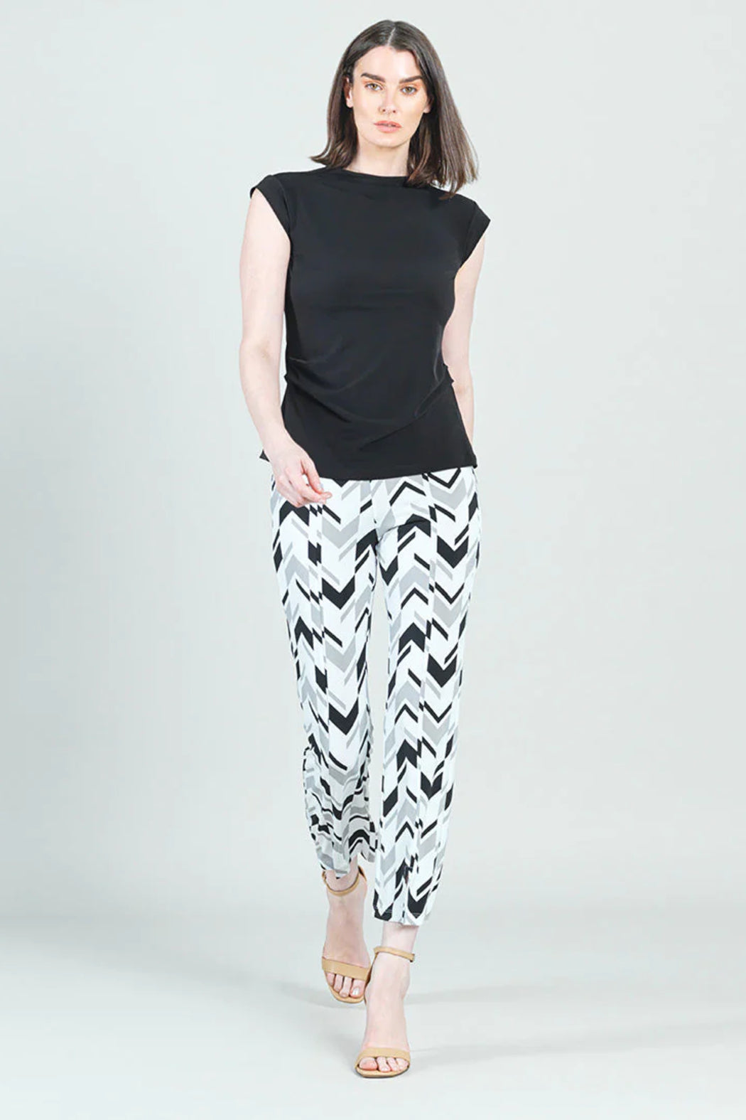 Cap-Sleeve Side-Ruching Top