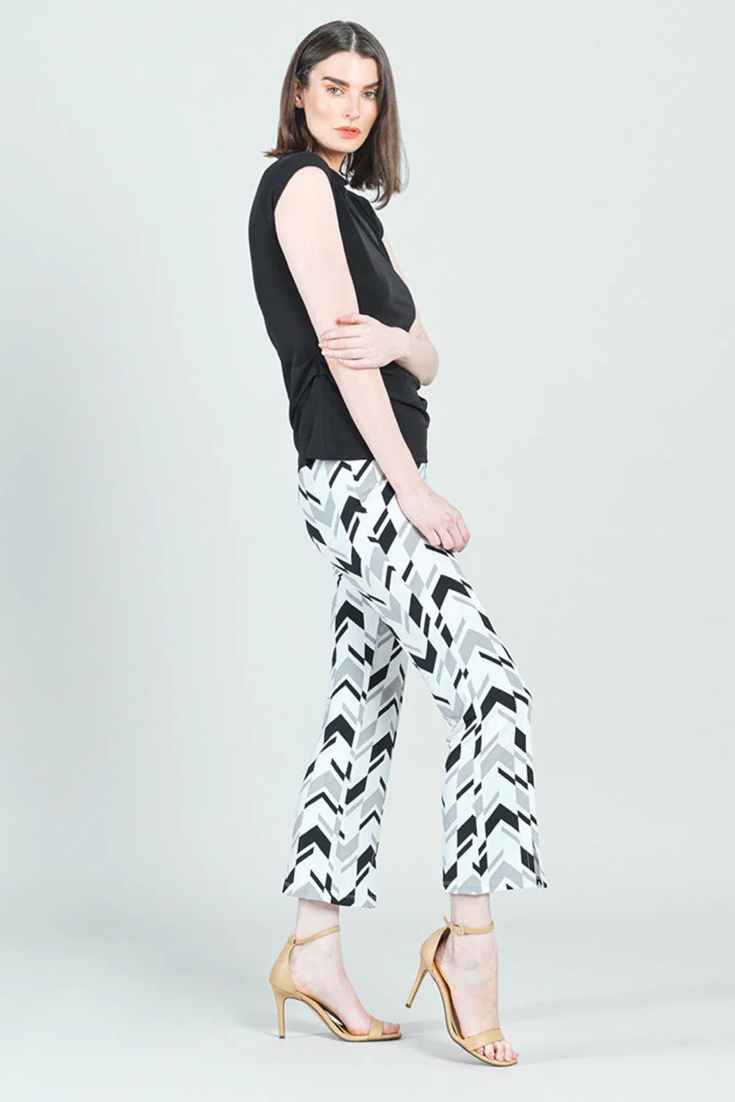Cap-Sleeve Side-Ruching Top